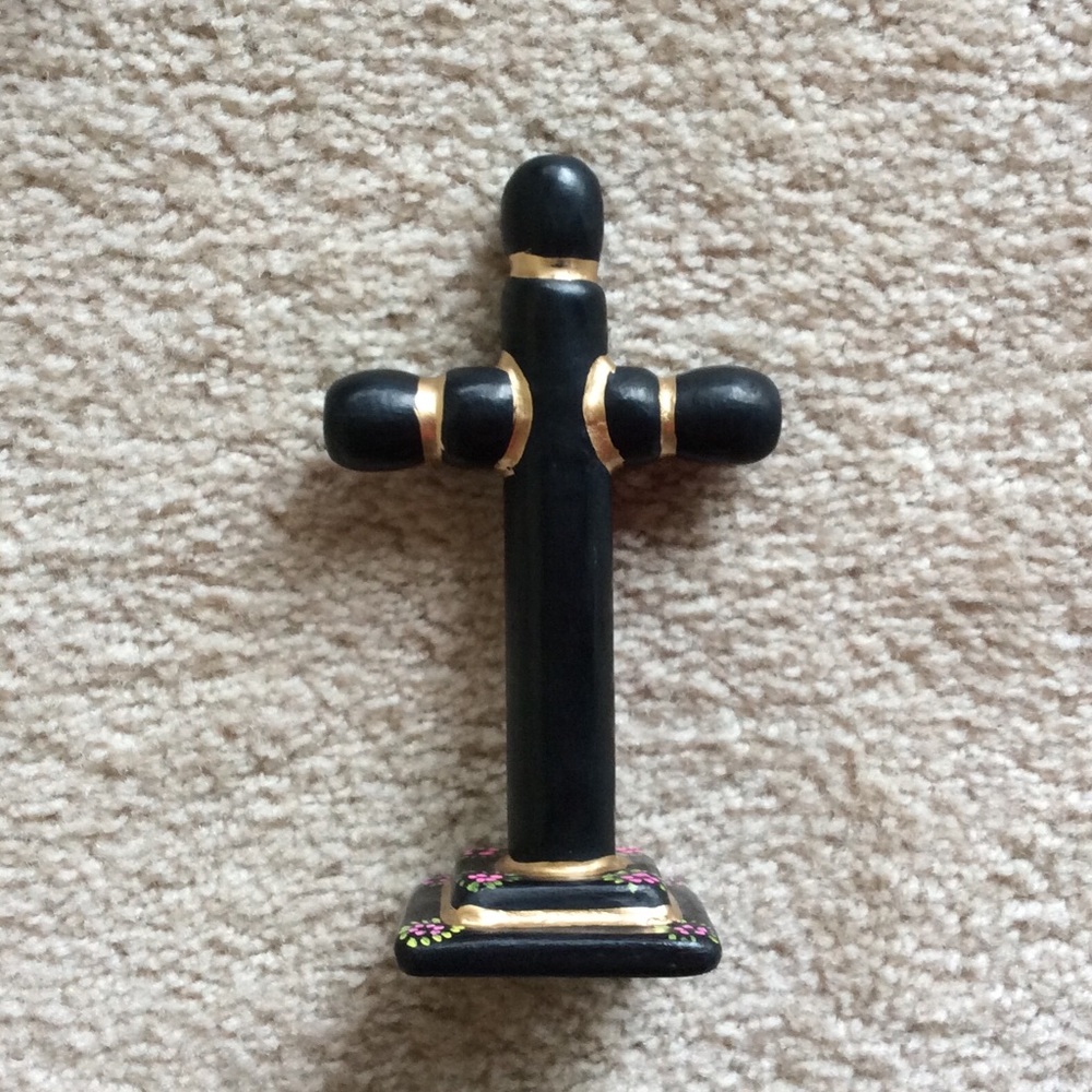 New hand painted wood cross from Chiapas, Mexico. - Picture 5 of 7